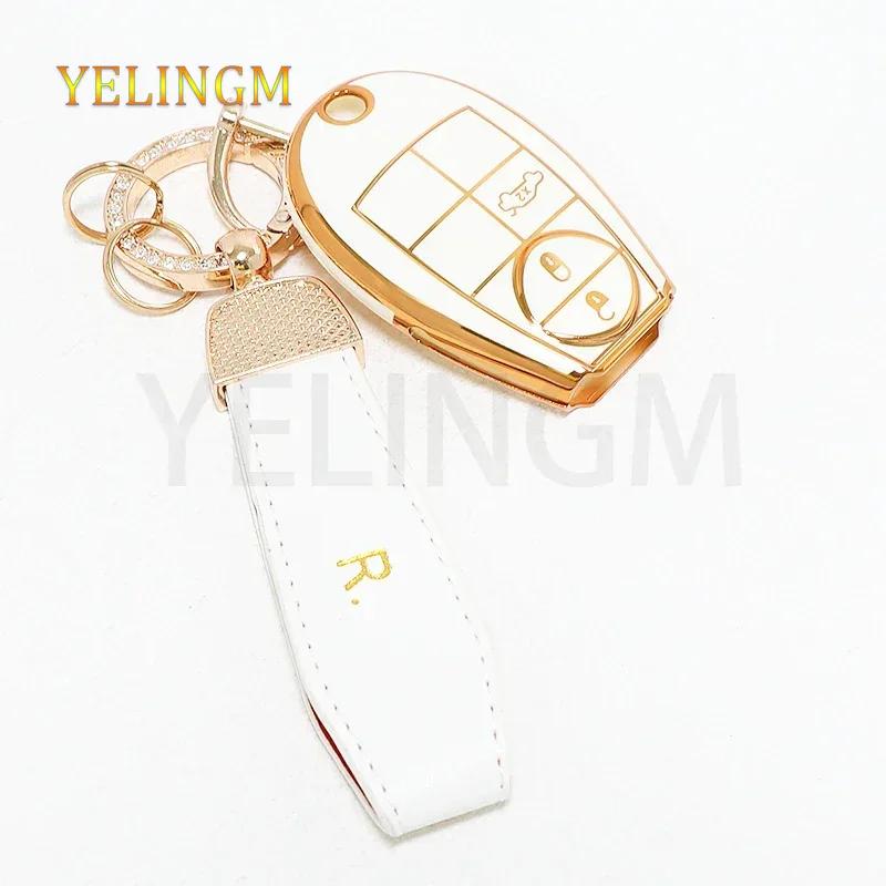For Jeep Grand Cherokee For Dodge Grand Caravan 2008 2010 Challenger Charger Journey Ram 1500 Car Key Case Cover Keychain