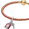 Pandora Personality Woven Design 925 Silver Bracelet Unisex Bracelets Red ZT3372
