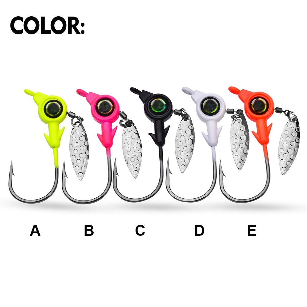 Colored Spinner Big Eye Lead Head Hooks: 3.5g, 5g, 7g, 10g for Fishing