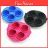 Fourhole Brainshaped Halloween Ice Cube Tray Funny Irregular Ice Sphere Mold