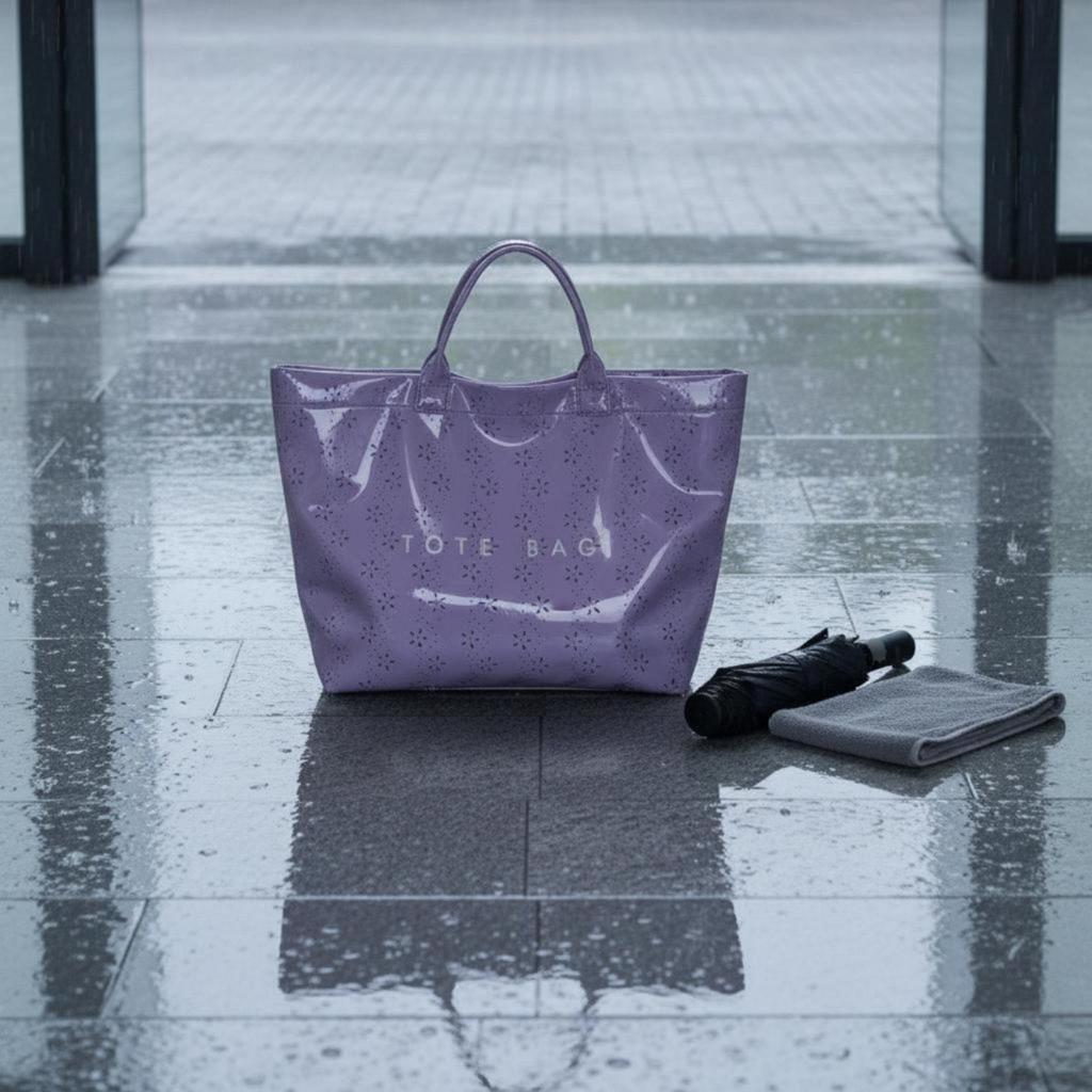 Transparent Clear Tote Waterproof Large Capacity PVC Handbag Lightweight Bag for Moms,