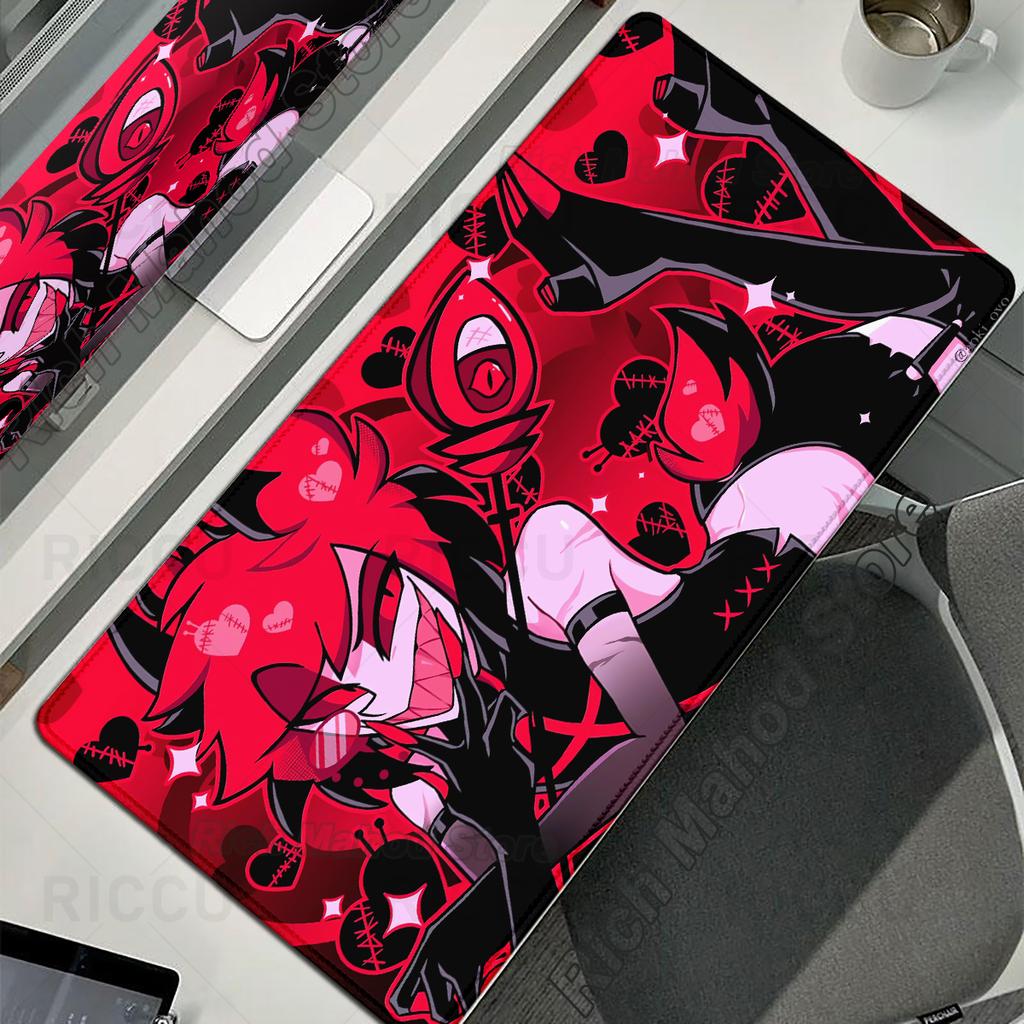Podkładka pod mysz Anime Hazbin Hotel Podkładka pod mysz Antypoślizgowa Guma Duża Podkładka na biurko Akcesoria komputerowe Podkładka pod klawiaturę Gracz PC XXL Mata do gry Dywan