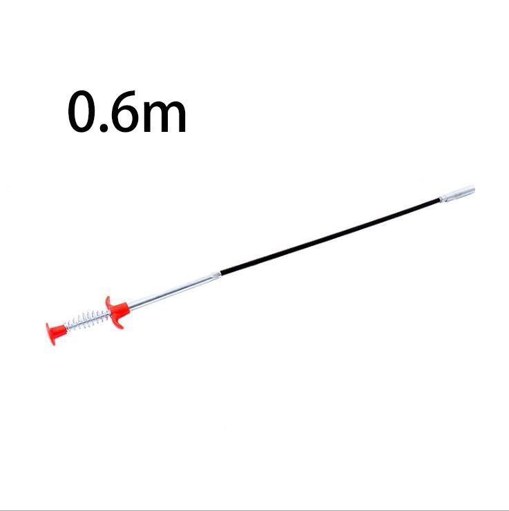 Sink Tool Spring Pipe Dredging Tools Household Drain Snake Drain Cleaner Sticks Clog Remover Cleaning For Kitchen Bending 0.6m