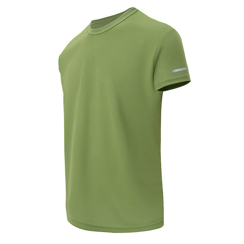 Men's Quick-Dry Solid Color Short-Sleeve T-Shirt for Running, Hiking, and Casual Wear