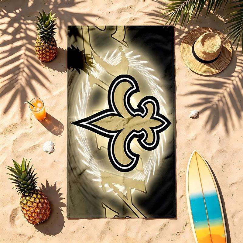 New Orleans Saints (14) Theme Beach Towel Sand Resistant Soft And Comfortable Suitable For The Pool Camping Yoga And Diving A Travel