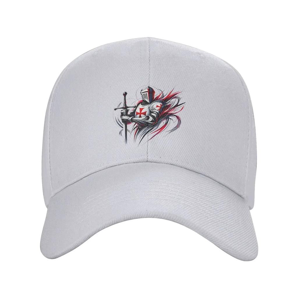 Knight Templar Baseball Cap Trendy Cartoon Snapback Hat For Unisex Adjustable Casual Headwear