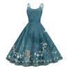 Children's Fashion Casual Sexy Retro Print Off-shoulder Punk Retro Dress