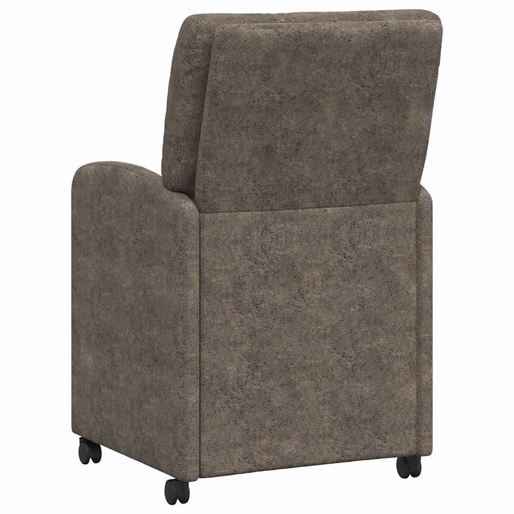 Dining Room Chairs with Casters 2 pcs Dark Gray 57 x 67 x 95 cm