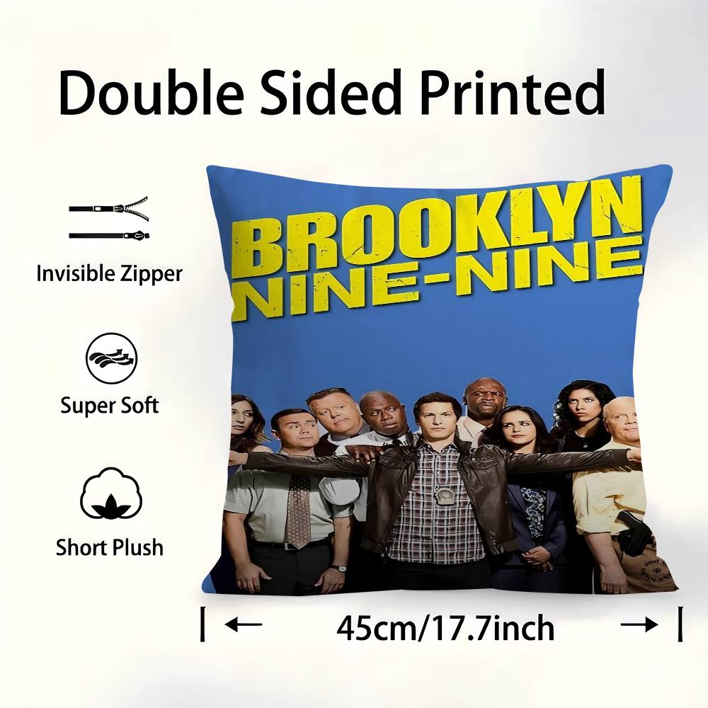 Sitcom BBrooklyn NineNine Pillow Covers Cartoon Sofa Decorative Home Doublesided Printing Short Plush Cute Cushion Cover