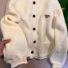 Cardigan Pulover Tricotat Brodat Dulce Franțuzesc pentru Femei Îmbrăcăminte de Primăvară Stil Leneș Larg Top la Modă Îmbrăcăminte Exterioară