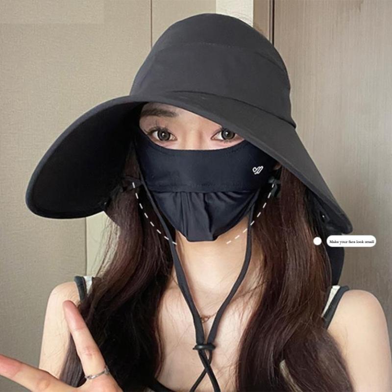 Long Brims Sun Hat Breathable Sun Hat Sunshade Neck Coverage Hat for Women Adjustable Hat Outdoor Hiking Camping Caps