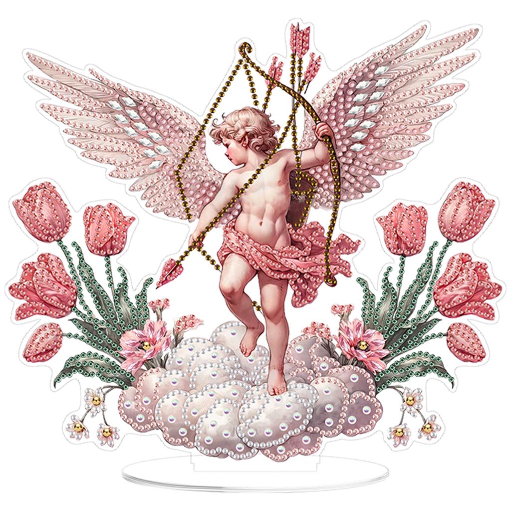 2D Flat DIY Animal Girl Acrylic 5D DIY Diamond Art Tabletop Decorations Special Shaped for Adults Home Office Decor Crafts Gift