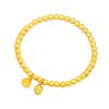 Two Lives of Joy Lotus Pod Gold Bead Bracelet - Simulated Gold Ancient Method, Versatile and Elegant Commuter Accessory