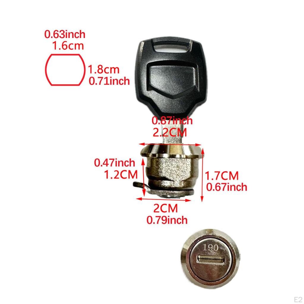 2x Motorcycle Trunk Lock Replaces Easy Installation Motorbike Accessories High Performance Tail Box