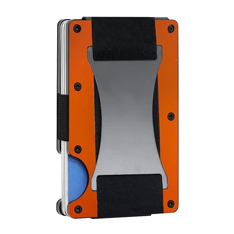 Hot Selling RFID Anti-theft Carbon Fiber Metal Card Holder Wallet with Money Clip