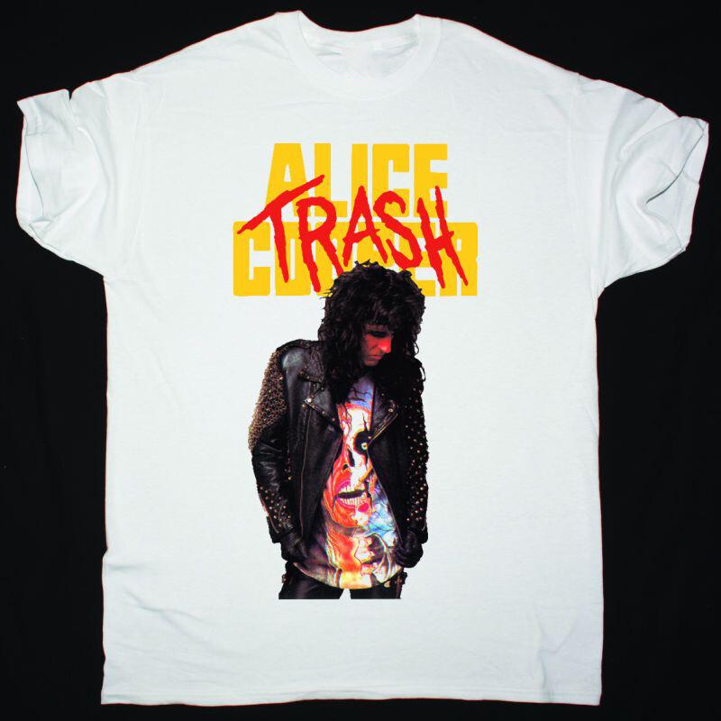 new ALICE COOPER TRASH NEW WHITE T SHIRT all size gift fan TT005 Unisex T-Shirt S