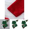 Festive Christmas Kids Girls Plush Flared Pants Suit With Santa Hat Tree Hat