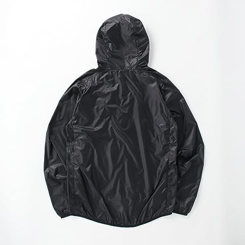 Kapelmuur Cycling Windbreaker, Lightweight, Windproof and Water-Repellent, Pocketable, Black, Size L