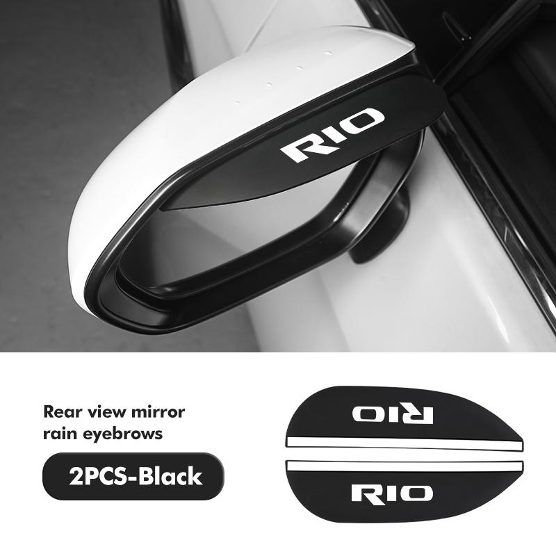 For KIA 2pcs Car Rain Eyebrow Rearview Mirror Visor Shade Rain Cover Rear View Accessories Cerato Proceed Stonic Picanto Sorento