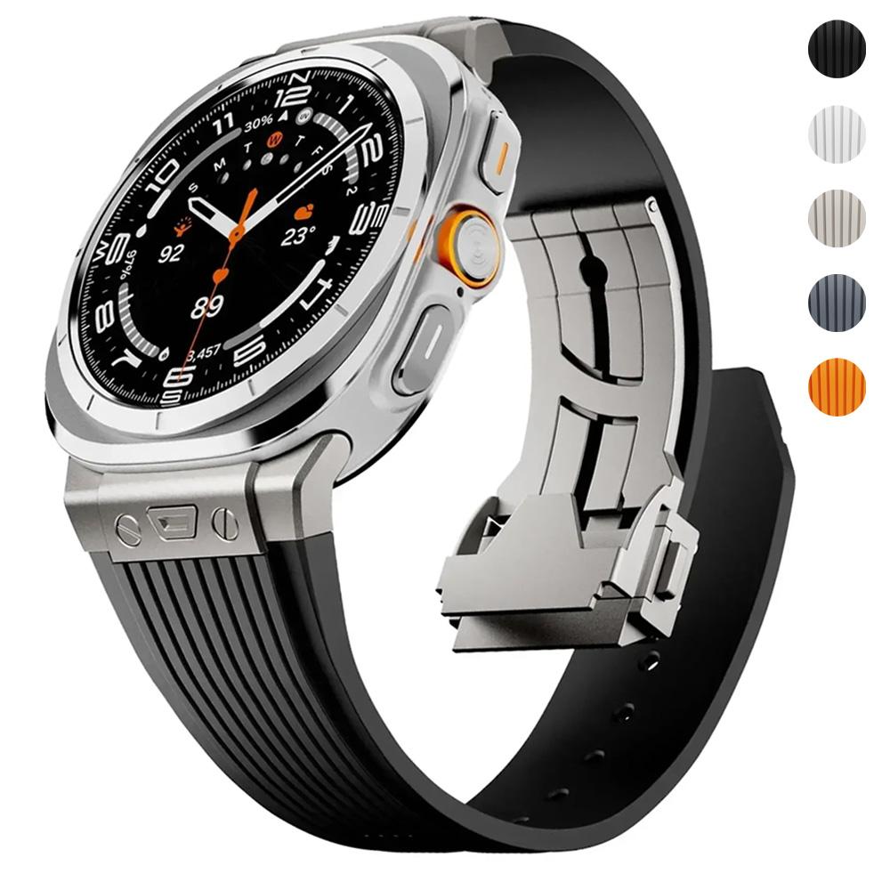 Sports Strap for Samsung Galaxy Watch Ultra 2025 47mm Stainless Steel Buckle Band for Samsung Galaxy Watch Ultra Luxury Bracelet