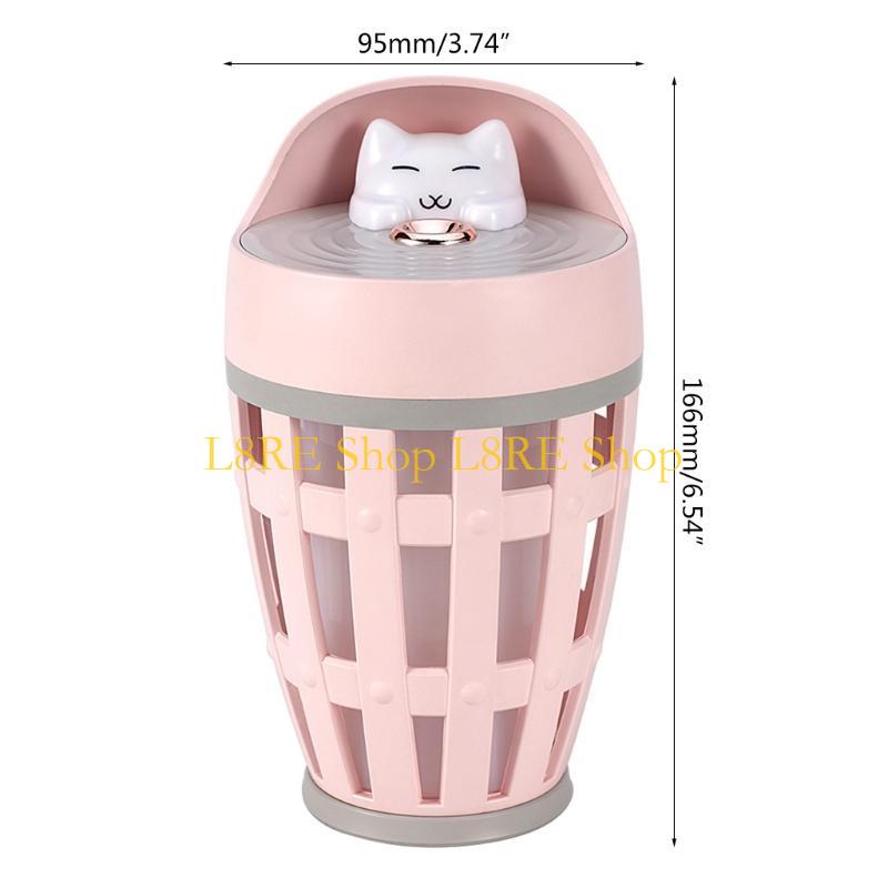 L8RE Portable 260ml Electric Air Humidifier Aroma Oil Diffuser USB Cool Mist Sprayer with Colorful Night Light for Home Car