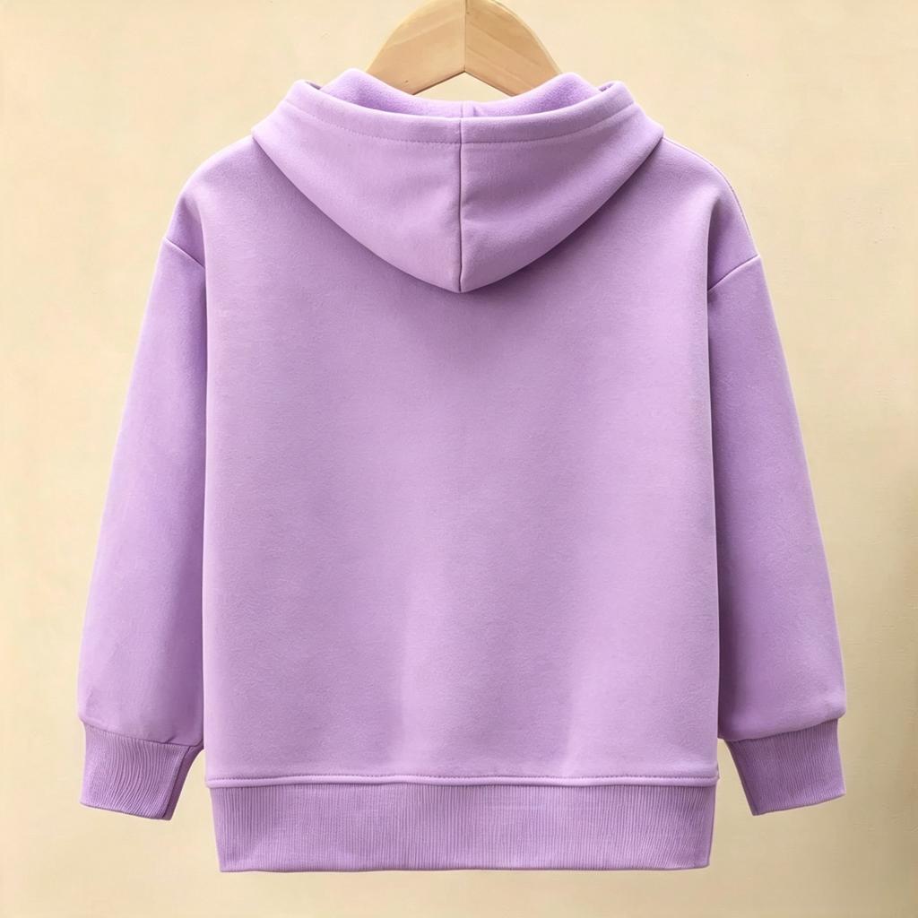 Latest Fall/Winter Children's Solid-Color Loose-Fitting Warm Hooded Sweater - Popular Boys' and Girls' Streetwear Top