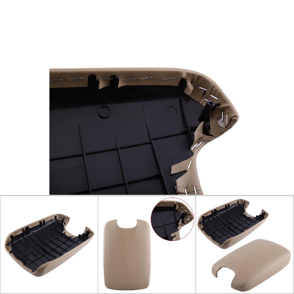Artificial Leather Armrest Center Console Lid Cover For     2008-2012 Black