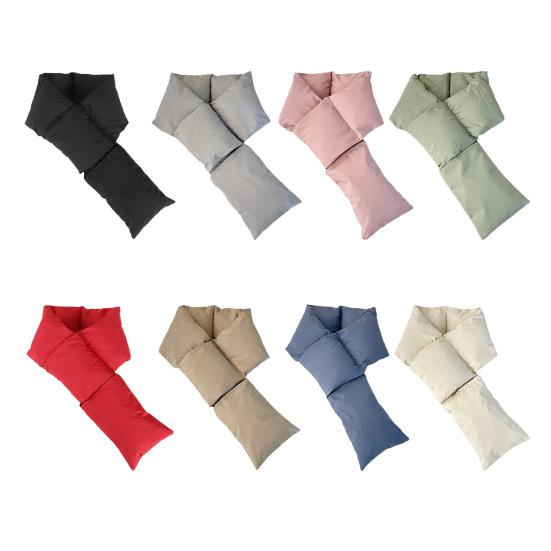 Down Scarf with Pocket Design Solid Color Waterproof Wear-Resistant Winter Versatile Scarf Daily Outdoor Wear