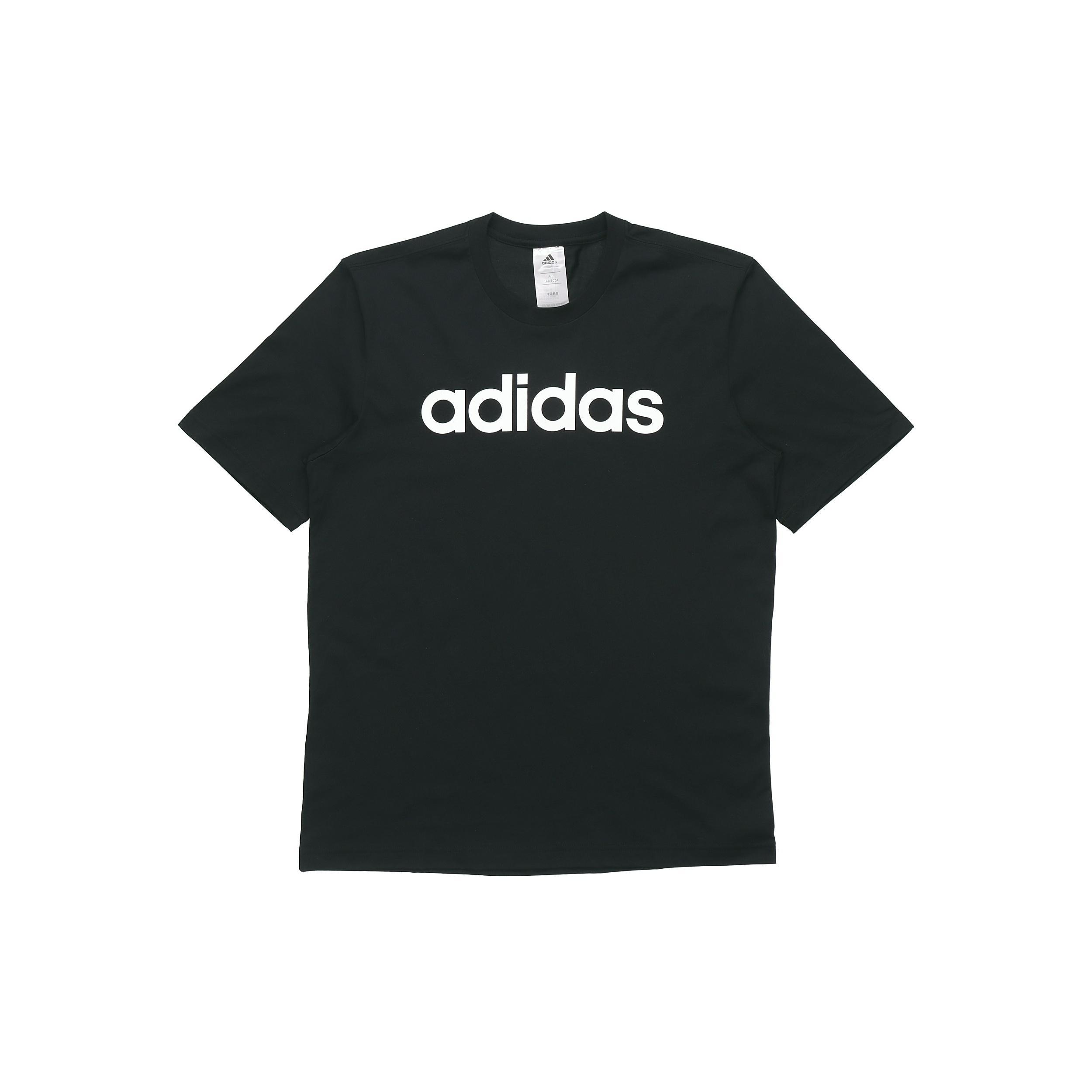 adidas E Lin Tee Casual Sports Short Sleeve Black Men s DU0404 L
