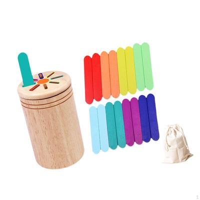 Farbsortierstäbchen Montessori-Spielzeug für Kleinkinder, Lernspielzeug Zuordnungsspiel, Fein
