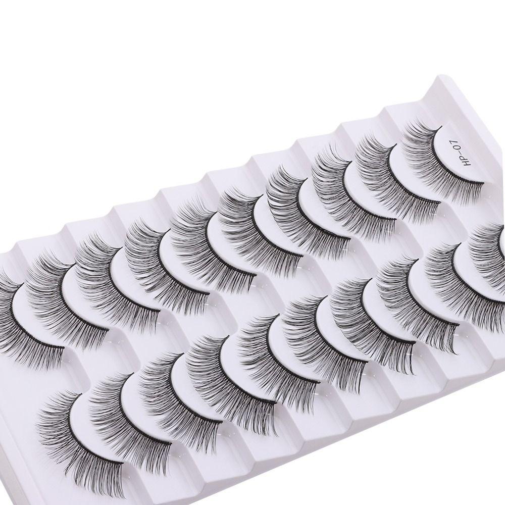 10 Pairs Natural Long False Eyelashes Fluffy Fake Lashes New 3D Mink Eyelashes  Eyelash Extension