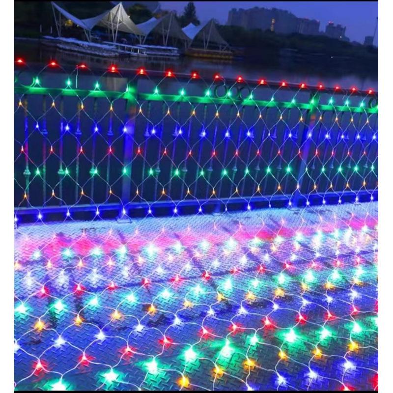 Outdoor LED Fishing Net Lights, Waterproof Starry Sky Mesh for Courtyard, Lawn, and Tree Decoration