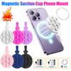Magnetic Suction Cup Phone Mount Hand-Free Mirror Shower Silicone Suction Phone Case Grip Stand Holder For iPhone 15 14 13 Pro