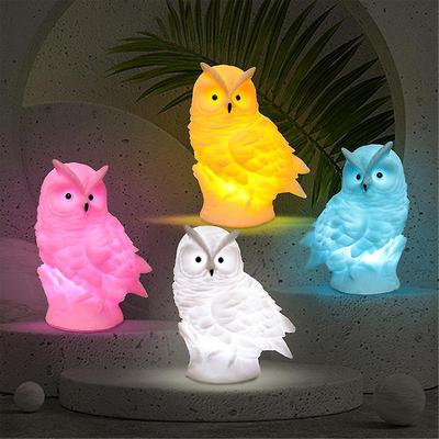 Luci Notturne LED DC5V Lampada Notturna Gufo Lampade da Scrivania Tavolo Animali Carino Creativo Lampada da Comodino Ornamenti Illuminazione Regalo per Amico