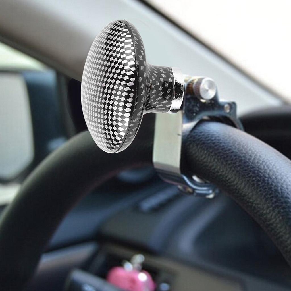 Universal Car Steering Wheel Spinner Knob Power Ball Auxiliary Booster Handle Control (Carbon Fiber Pattern)