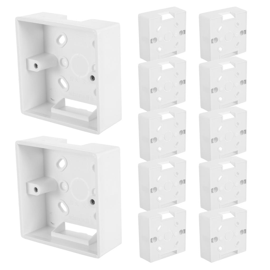 12Pcs Single Gang Wall Switch Dustproof Recessed Flush Mount Junction Box Fire Resistant Electrical Socket Cover