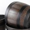 Flowerpot with Built-In Drainage System Rustic Style Garden Container Entryway Decorative Planter Barrel Flowers Herbs Vegetables Small Shrubs Balcony