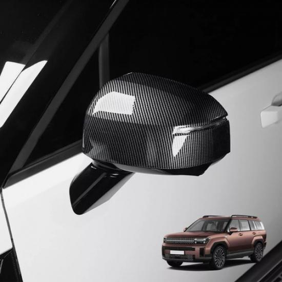 Для Hyundai Santa Fe 2024 2025 2026 Накладки на боковые зеркала заднего вида из углеродного волокна