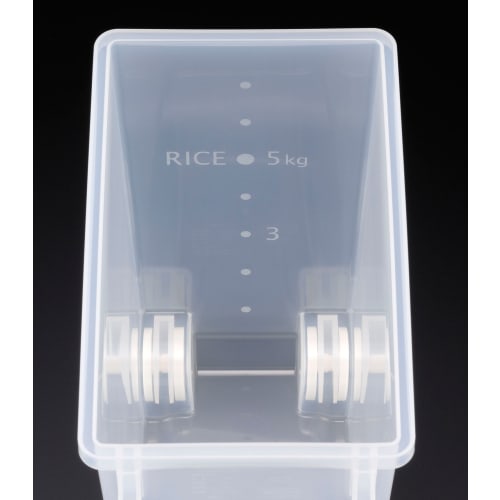 Inomata Chemical Rice Container, Bag-Wide Rice Container with Measuring Cup, 5kg