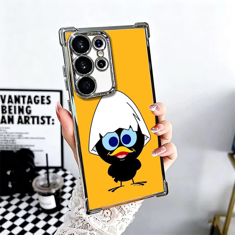 Calimero Cute Cartoon Duck Soft Phone Case For Samsung Galaxy S26 Ultra S25 Edge S24 FE S23 Plus S22 S21 + S20 Plating Anti-Fall