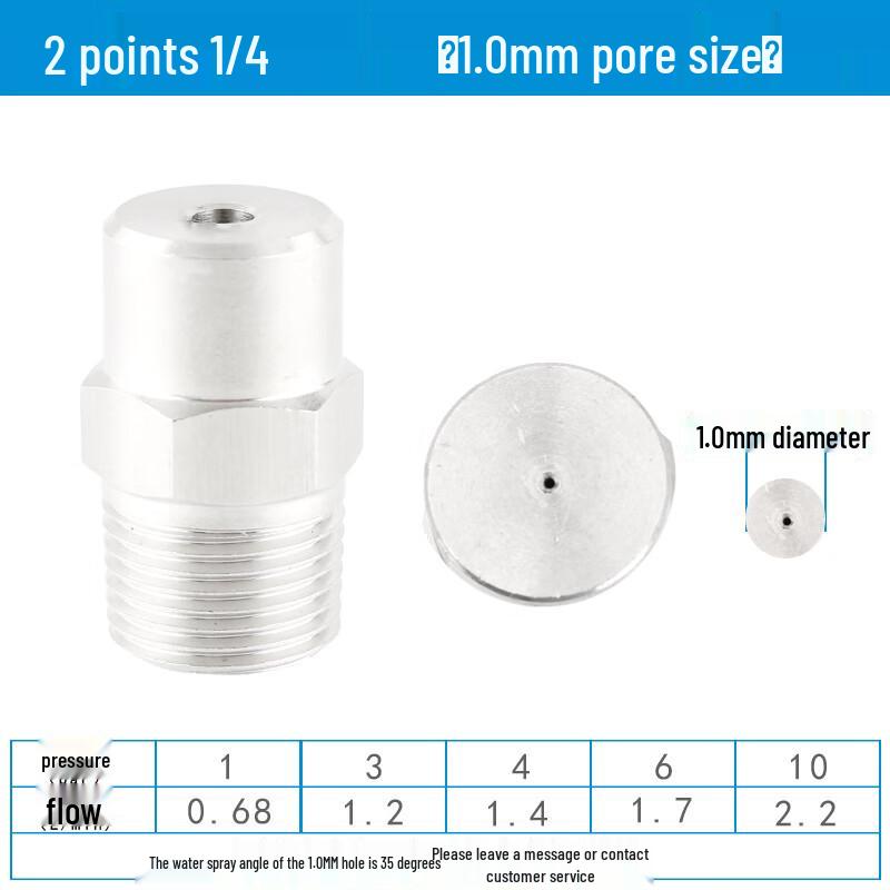 Stainless Steel Flat Cone Atomizing Spray Nozzle
