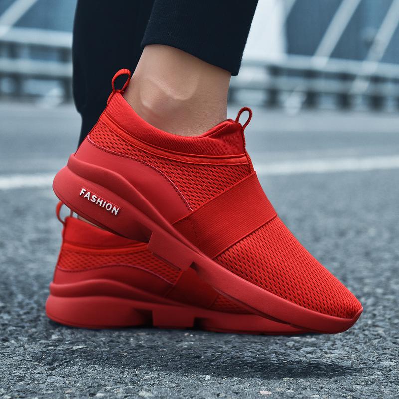 Scarpe Casual Bianche Uomo Rete Traspirante Scarpe Sportive Primavera Scarpe da Ginnastica da Uomo Slip-On Scarpe Leggere da Passeggio Scarpe da Ginnastica Bianche Uomo