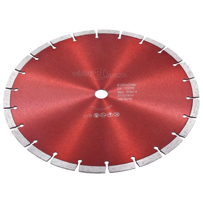 VidaXL Disque de coupe diamanté Acier 300 mm 143239