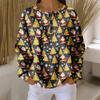Women's Casual Shirts Long Sleeve Tops Button Up V Neck Loose Knit Fall Favorites For Women