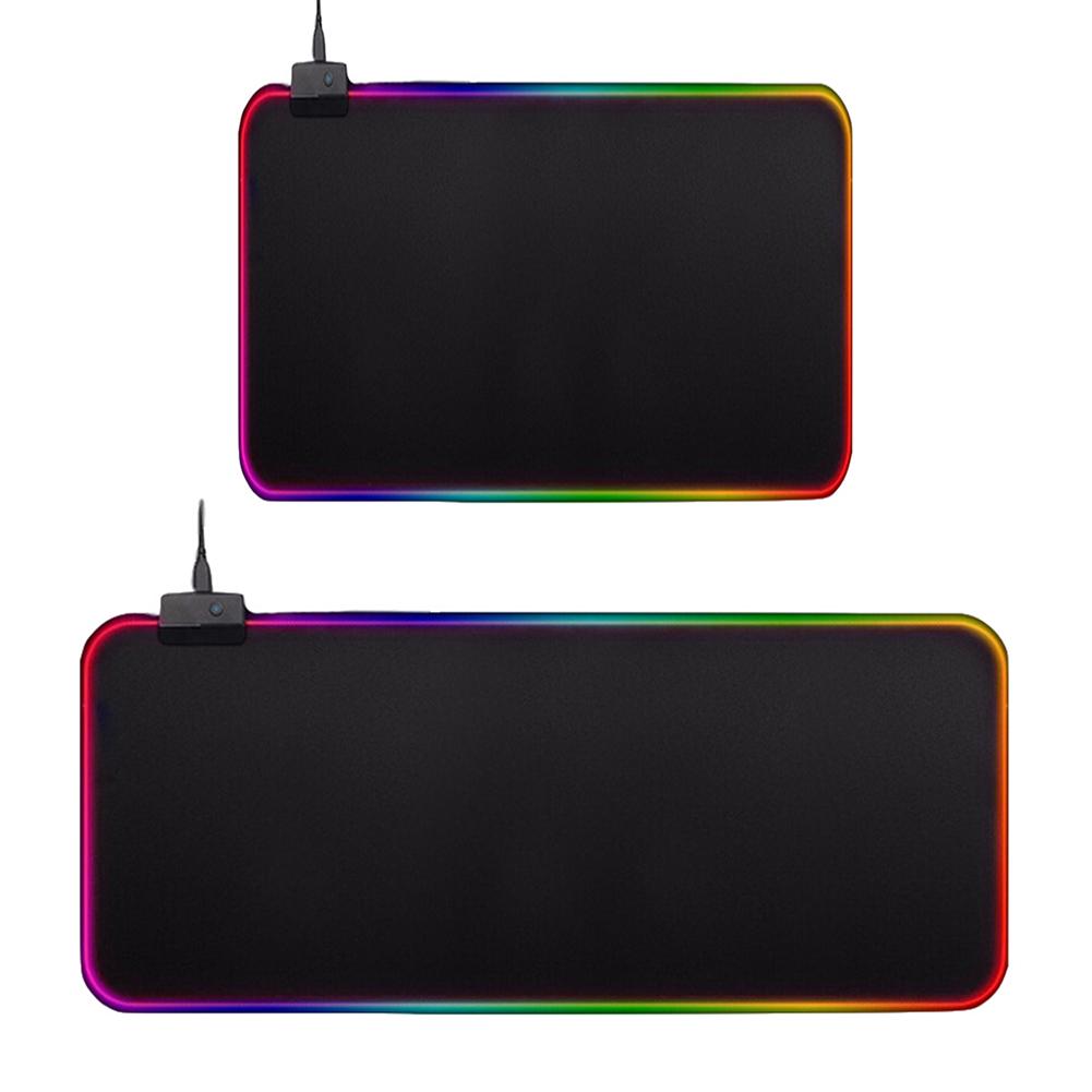 LED Light Mousepad Anti-Slip Rubber Base Colorful Mouse Pad Glowing Gaming Mouse Pad for Gamer Esports