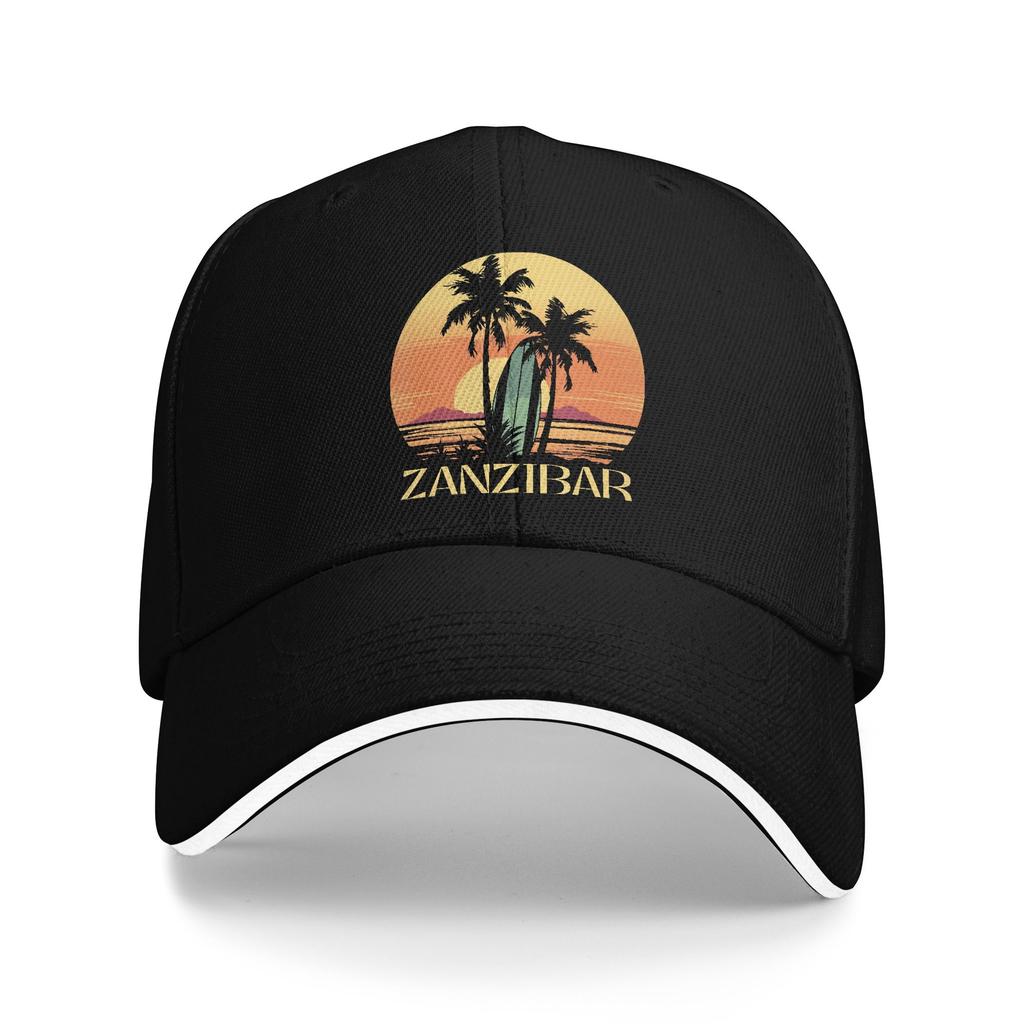 Zanzibar Urlaubs Souvenir Lässige Baseballkappe Laufen Hippie Truckerhut Sommer Atmungsaktiv Herren Damen Street Style Baseballkappen