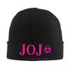 New JojosBizarreAdventureLogo Knit Hat Beanie Autumn Winter Hats Warm Acrylic Fashion Caps Unisex Women Gifts