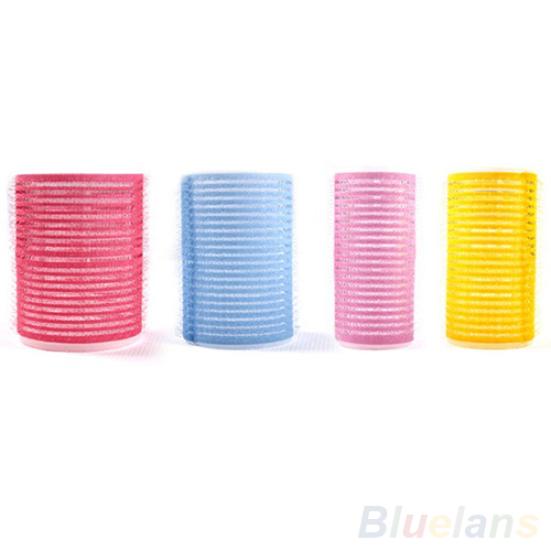 6 Pcs Random Color Same Size Hot Grip Cling Hair Styling Roller Curler Tool