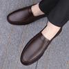 2024 New Genuine Leather Men Casual Shoes Luxury Brand Mens Shoes Breathable Slip On Black Business Formal Shoes
