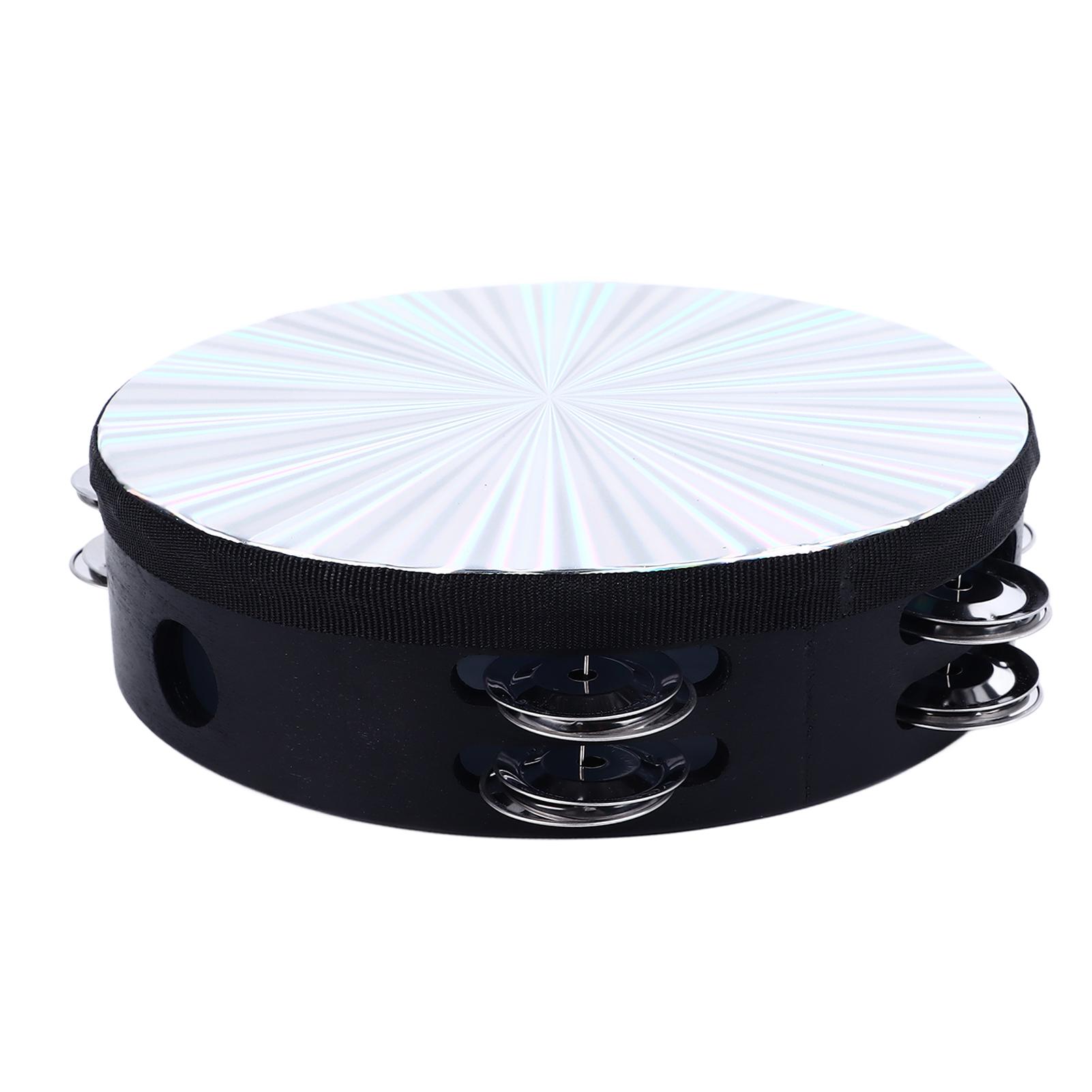 

Tambourine Double Row 8in Percussion Jingles Hand Instrument for Party Performance